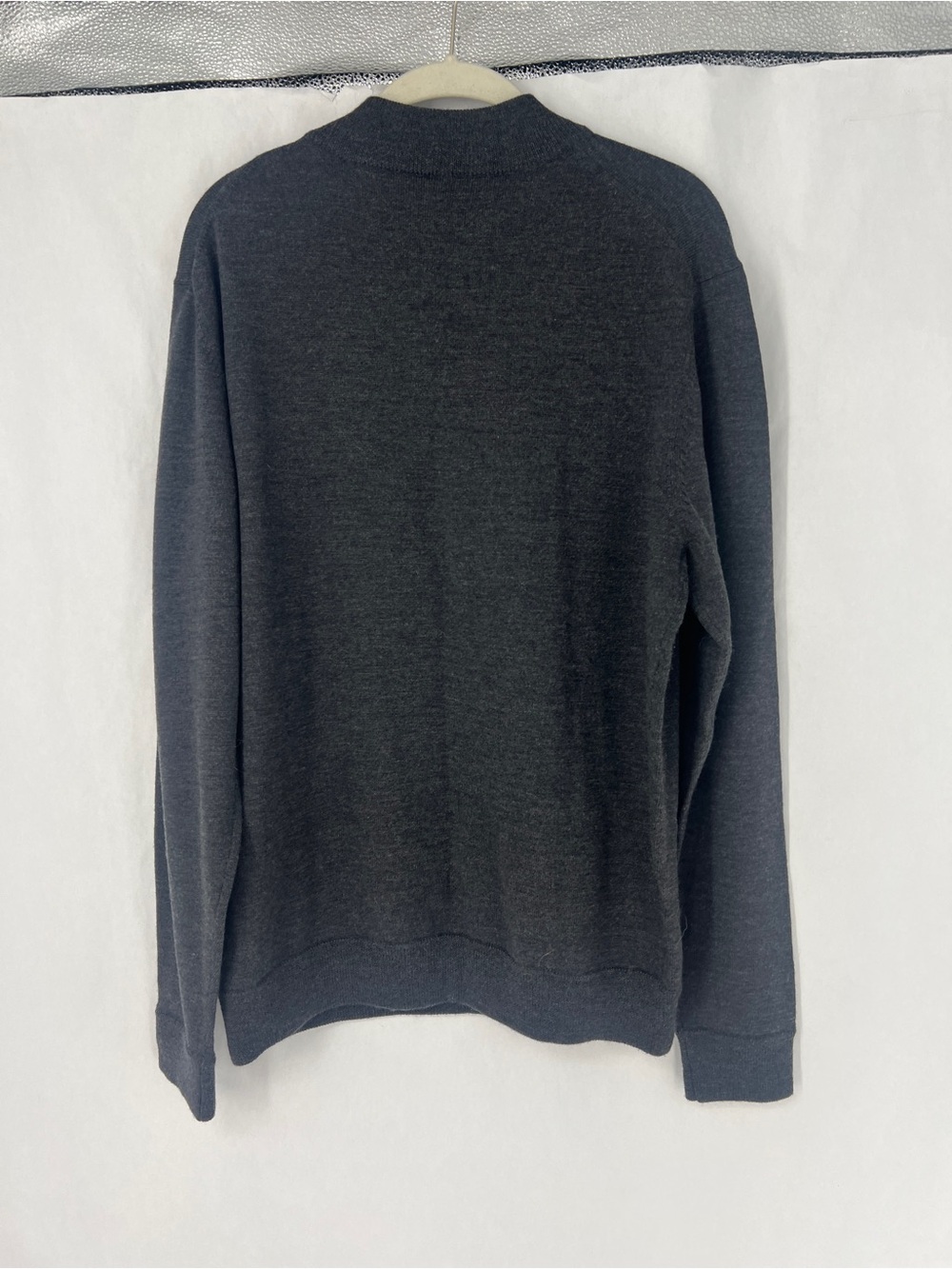 Parisian Works Men's Dark Charcoal 100% Fine Merino Wool Sweater - Picture 10 of 10